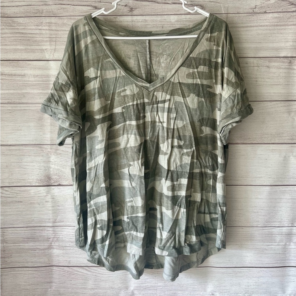 Maurices Camo Relaxed V-Neck T-Shirt